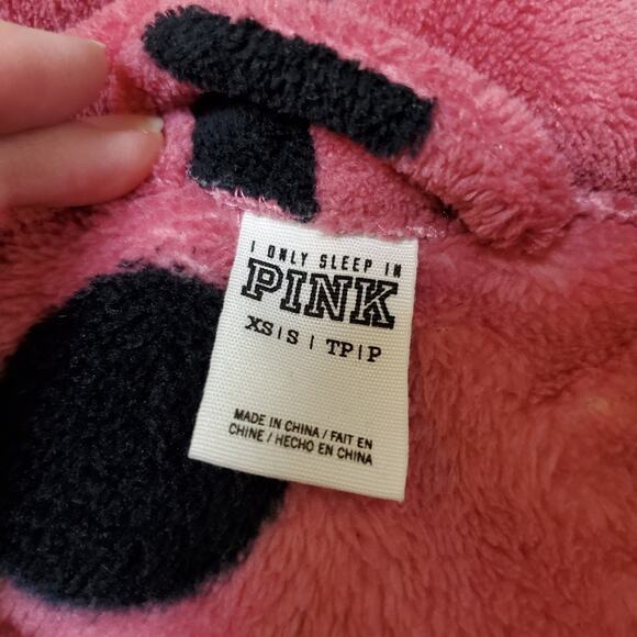 Pink Victoria's Secret Polka Dot Bathrobe SZ XS - Picture 3 of 3